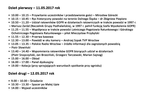 XX ROCZNICA WIELKIEJ POWODZI NA DOLNYM ŚLĄSKU - SEMINARIUM