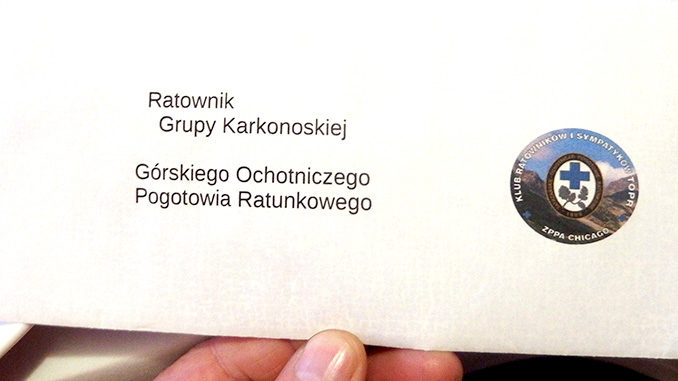 PODZIĘKOWANIA DLA KLUBU TOPR CHICAGO