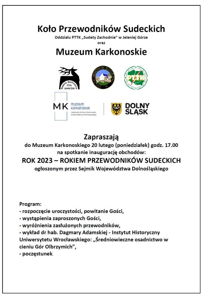 ROK 2023 – ROKIEM PRZEWODNIKÓW SUDECKICH